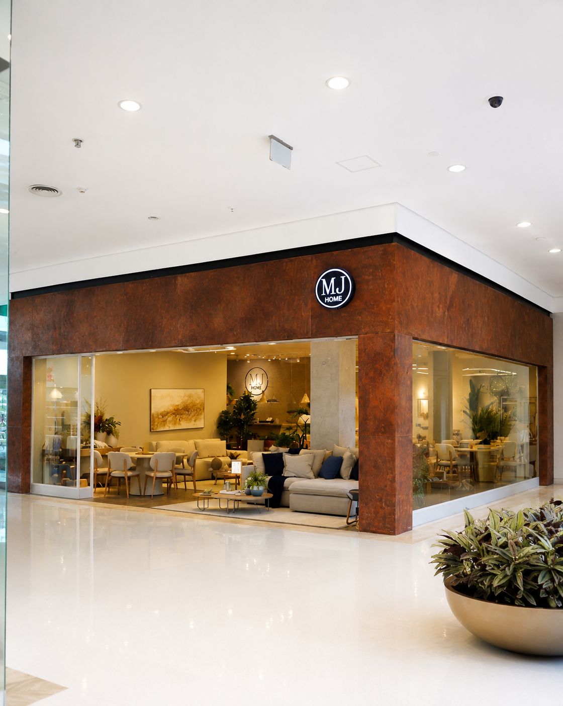 Fachada da loja MJ Home Campinas — Shopping Iguatemi